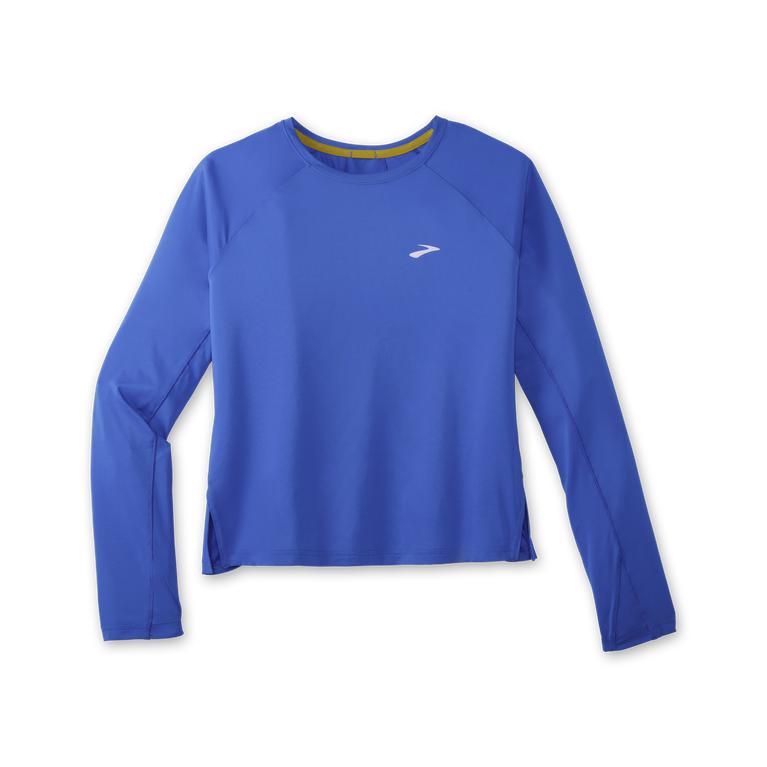 Brooks Sprint Free Breathable Long Sleeve Running Shirt - Women's - Bluetiful (42853-QLCB)